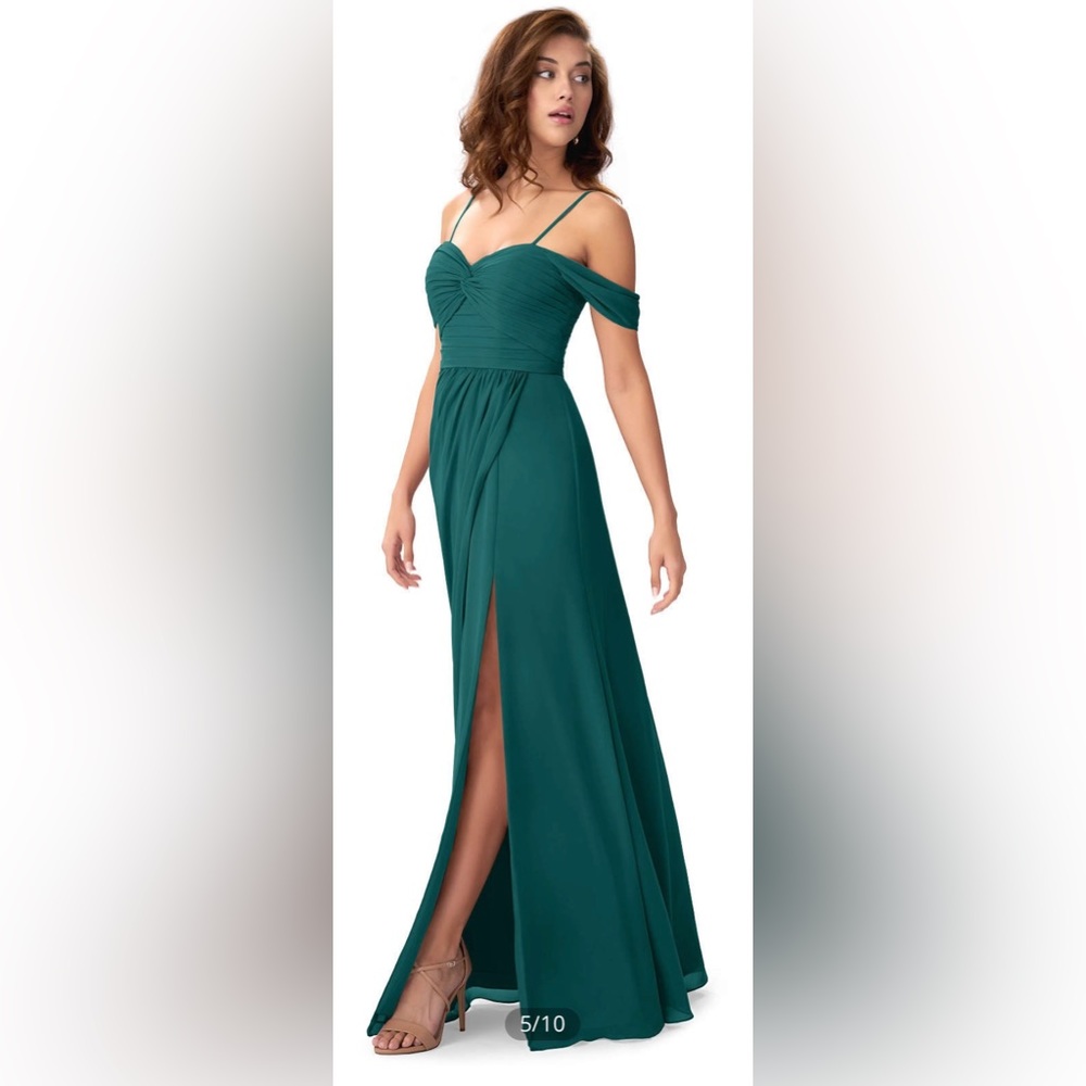 Azazie bridesmaids dress in color Peacock size 0
